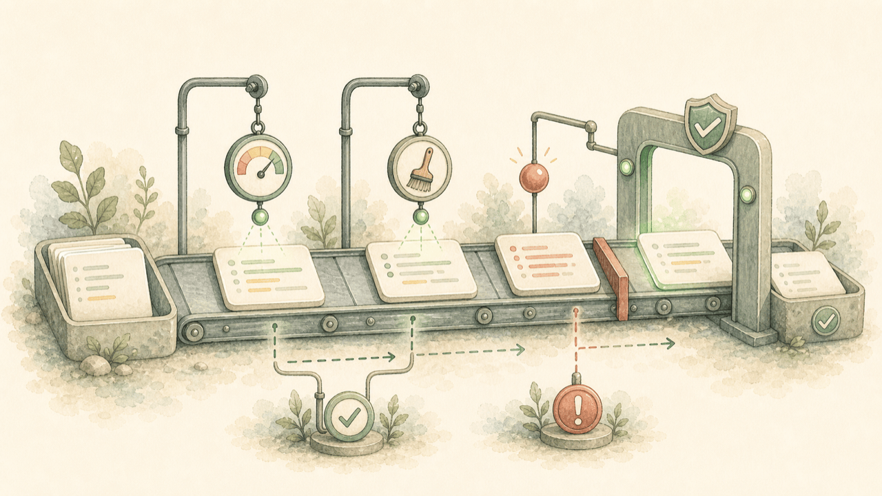 Illustration of using hooks for non-negotiable checks in Claude Code